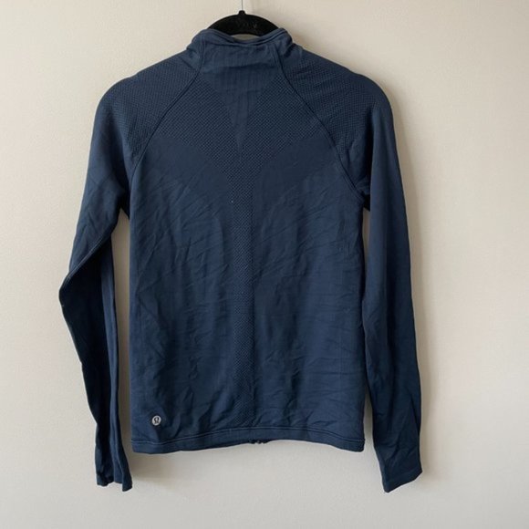 Lululemon For The Chill Of It Jacket True Navy Full Zip Activewear Running 6 - Picture 3 of 7